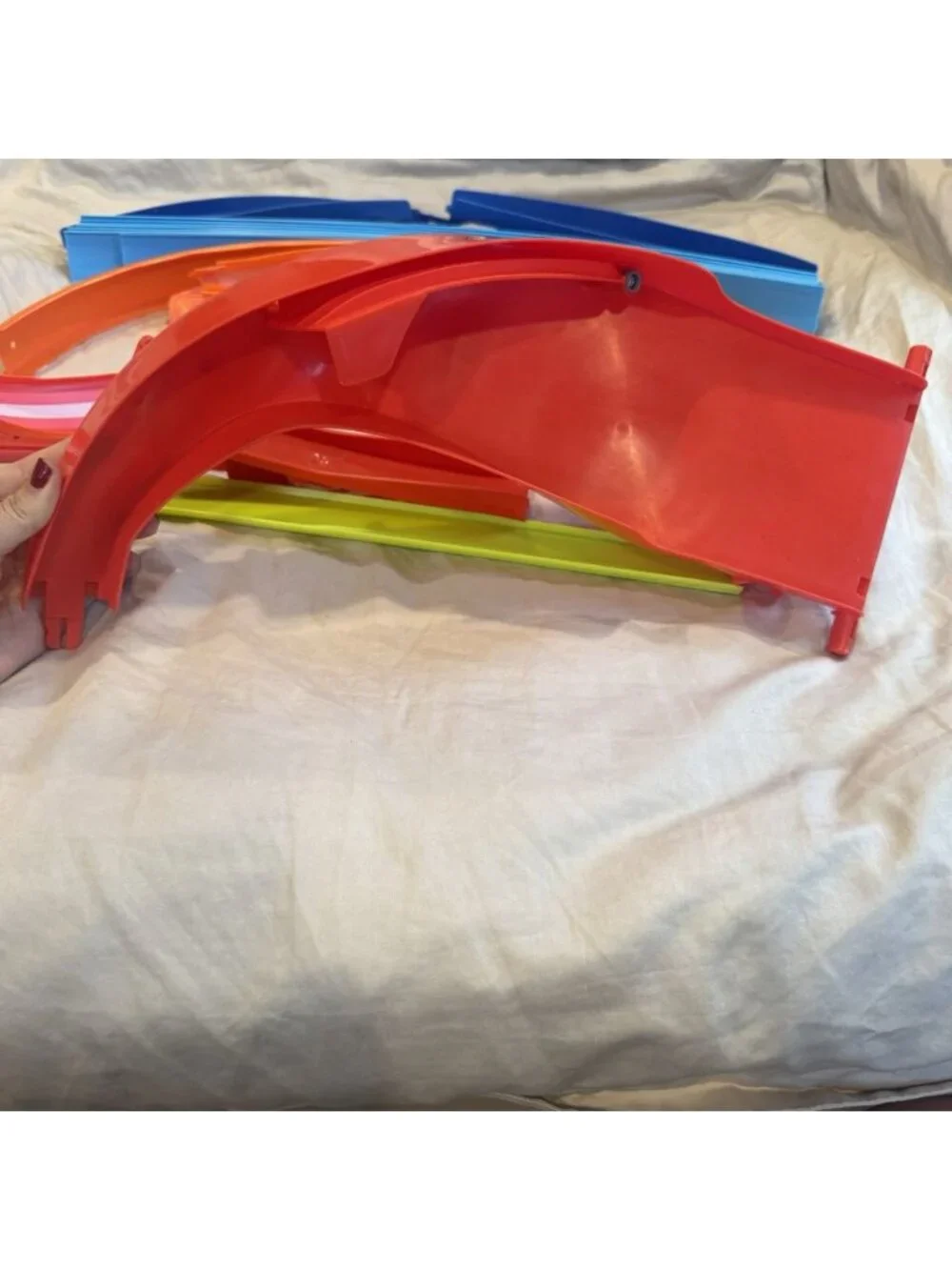 VTG Hot Wheels Track Pieces Lot Of 25 Pieces 90’s-Y2K Orange Blue Red
